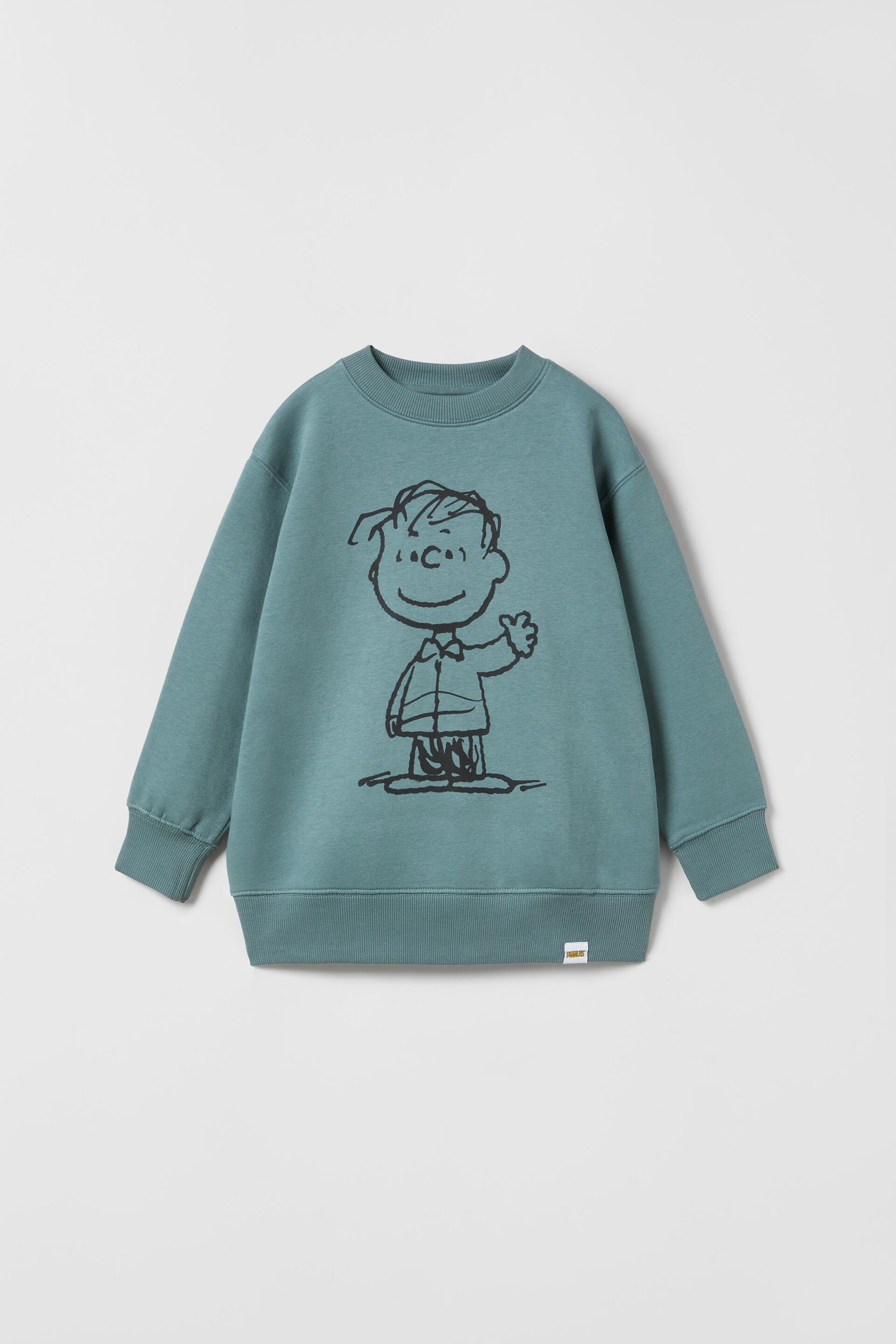 SNOOPY PEANUTS SWEATSHIRT Grey Blue ZARA Singapore